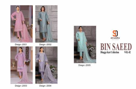 Shraddha Bin Saeed Dhagga Kari Collection Vol 2 Pakistani Suits Catalog
